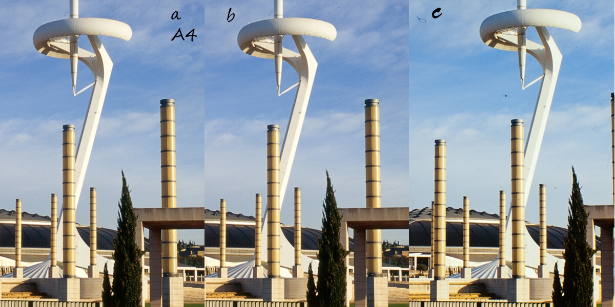 Az egyik k�p egy Epson 4990-es scanneren, a m�sik egy professzion�lis (xx.xxx$) nyomdai s�kszkenneren k�sz�lt a harmadik dslr (Nikon D2x+50mm1.4+k�zgy�r�) Minden g�p maxim�lis optikai felbont�s�n (12 MPx=kb. 2000DPI, 4800 ill. 5000 DPI) \nA4-es m�retben nyomtatva l�tsz dr�mai k�l�nbs�get? Na melyik a melyik? \nAz egyes Epson vari�ci�k k�z�tt enn�l j�val kisebb az elt�r�s.